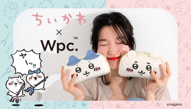 Wpc.からちいかわ＆ハチワレとコラボ折り畳み傘出たッ♡  マニアックな柄とお顔をそのままデザインしたポーチがたまらん