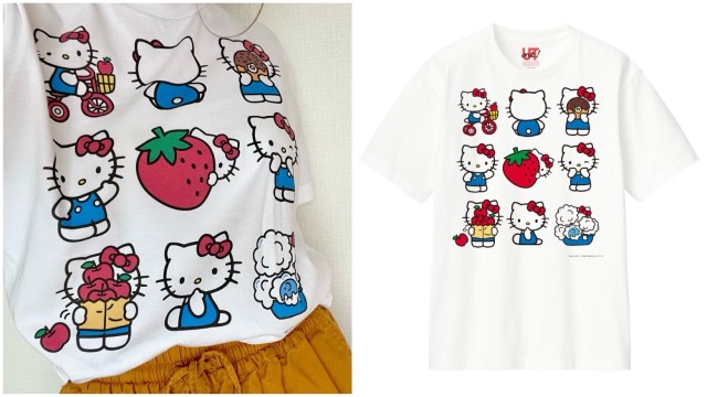 ユニクロ「UTme!」で最強のキティちゃんTシャツをつくってみた🍎優柔不断さんもアプリなら安心です♡