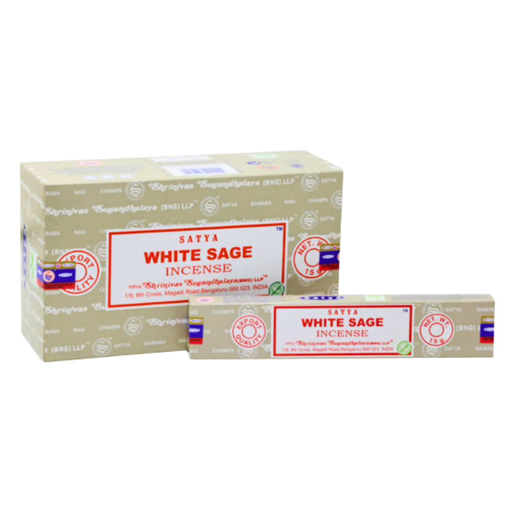 White sage Satya Incense Sticks 15gms. Order today