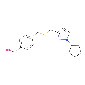 OCc1ccc(CSCc2ccn(C3CCCC3)n2)cc1