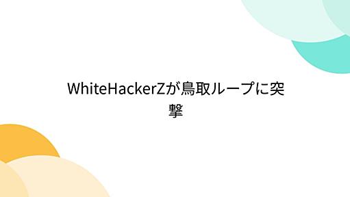 WhiteHackerZが鳥取ループに突撃