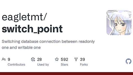 GitHub - eagletmt/switch_point: Switching database connection between readonly one and writable one
