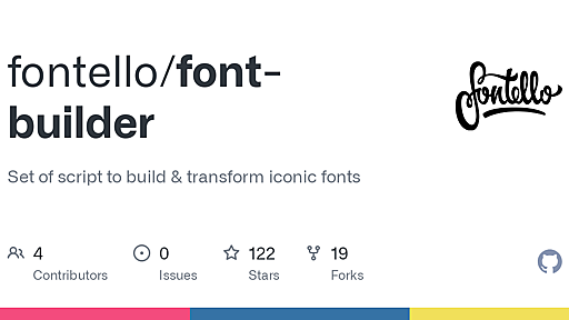 GitHub - fontello/font-builder: Set of script to build & transform iconic fonts