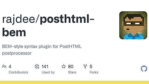 GitHub - rajdee/posthtml-bem: BEM-style syntax plugin for PostHTML postprocessor