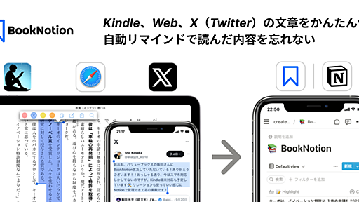 読んだ内容を忘れない文章管理アプリ | BookNotion