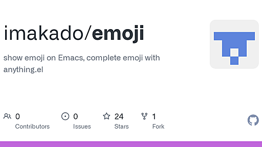 GitHub - imakado/emoji: show emoji on Emacs, complete emoji with anything.el