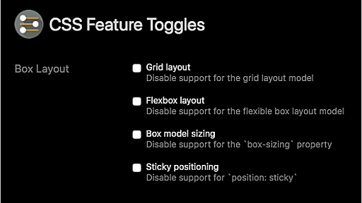 これは便利！CSSの指定した機能のフォールバックがうまく機能しているか確認できるツール -CSS Feature Toggle