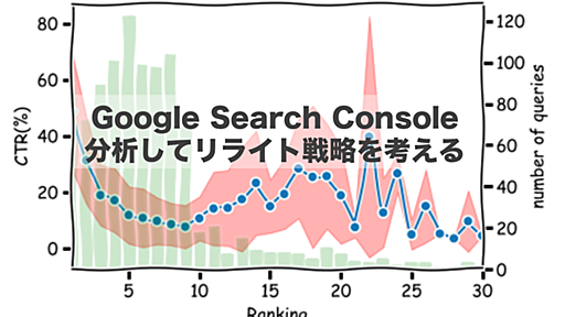 Google Search Consoleの検索順位とクリック率を分析して、リライト戦略を考える - プロクラシスト