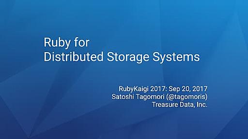 Ruby and Distributed Storage Systems