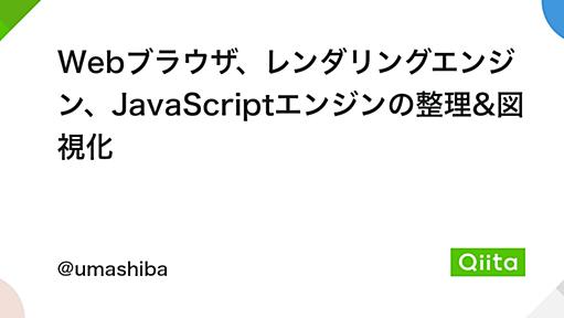 Webブラウザ、レンダリングエンジン、JavaScriptエンジンの整理&図視化 - Qiita