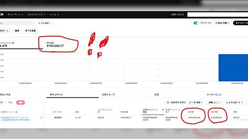 X広告リーチ配信、設定以上の請求に→更に金額が増え続ける模様