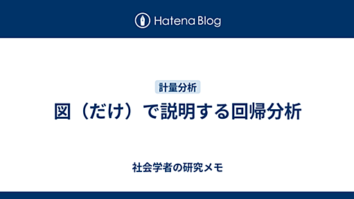 図（だけ）で説明する回帰分析 - 社会学者の研究メモ