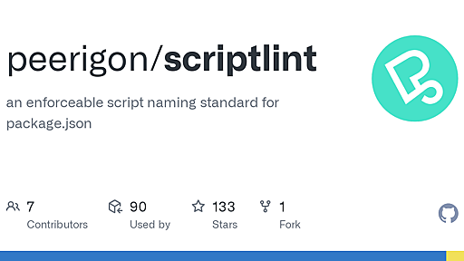 GitHub - peerigon/scriptlint: an enforceable script naming standard for package.json