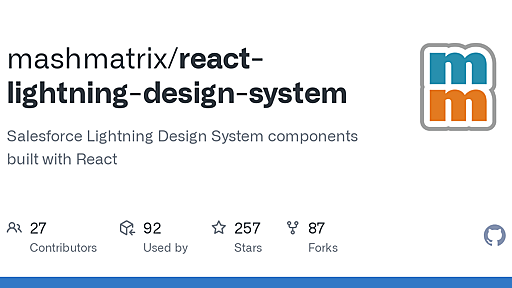 GitHub - mashmatrix/react-lightning-design-system: Salesforce Lightning Design System components built with React