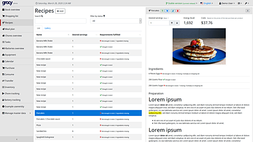 無料＆オープンソースで食料の在庫から家事分担まで家庭のことがすべて管理できる本格的なERPシステム「grocy」