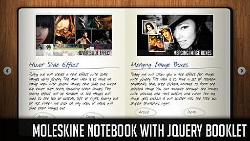 Moleskine Notebook with jQuery Booklet | Codrops