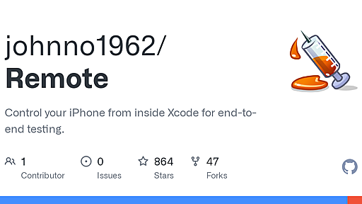GitHub - johnno1962/Remote: Control your iPhone from inside Xcode for end-to-end testing.