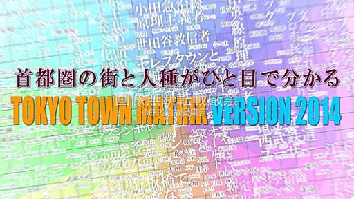 首都圏の街と人種がひと目で分かる！東京タウンマトリックス - 東京DEEP案内