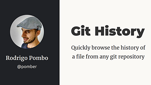 GitHub - pomber/git-history: Quickly browse the history of a file from any git repository