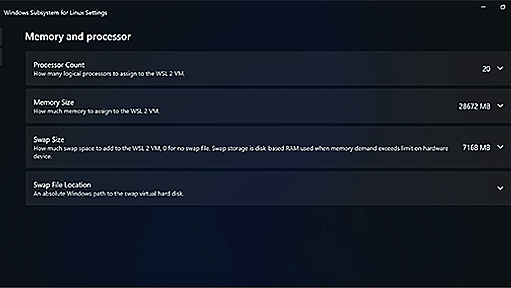 Windows Subsystem for Linux（WSL）のGUI設定画面が間もなくリリース、メモリの自動縮退機能は正式版に