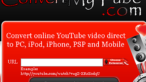 無料でYouTubeのムービーをPC・iPod・iPhone・PSP・モバイル用に変換するネットサービス「ConvertMyTube.com」