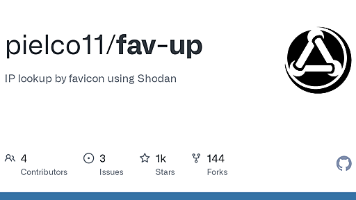 GitHub - pielco11/fav-up: IP lookup by favicon using Shodan