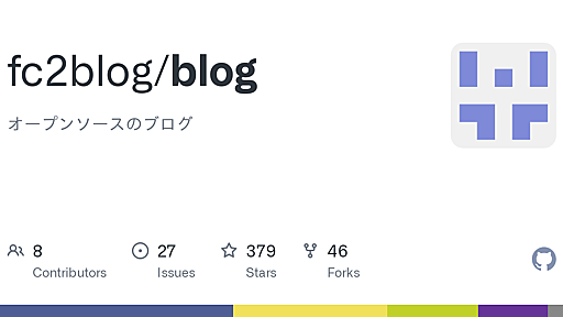 GitHub - fc2blog/blog: オープンソースのブログ