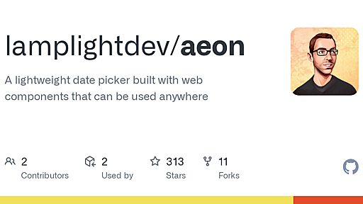 GitHub - lamplightdev/aeon: A lightweight date picker built with web components that can be used anywhere