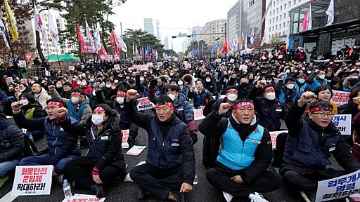 韓国最強硬労組がまさかの白旗 貨物連帯、政府の圧迫で異例の「スト」撤回 | JBpress (ジェイビープレス)