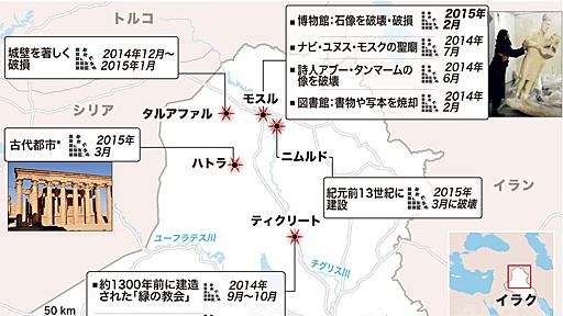 【図解】「イスラム国」が破壊したイラクの古代遺跡など