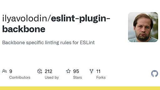 GitHub - ilyavolodin/eslint-plugin-backbone: Backbone specific linting rules for ESLint