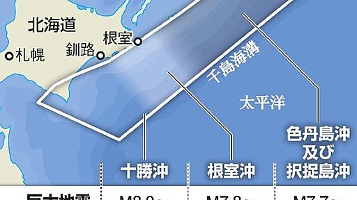 北海道沖で超巨大地震「切迫している可能性」　地震本部：朝日新聞デジタル