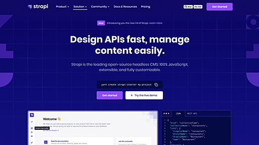 Strapi - Open source Node.js Headless CMS 🚀