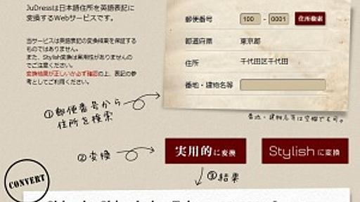 日本語の住所を英語表記にしたいときに使うサイト