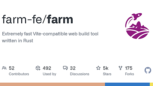 GitHub - farm-fe/farm: Extremely fast Vite-compatible web build tool written in Rust