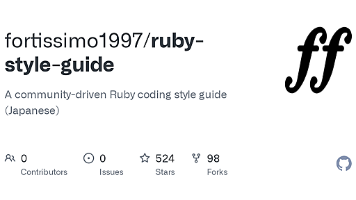 The Ruby Style Guide日本語版 · fortissimo1997/ruby-style-guide · GitHub