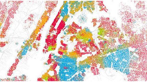 アメリカは本当に人種の坩堝なのか？都市別人種マップ : カラパイア