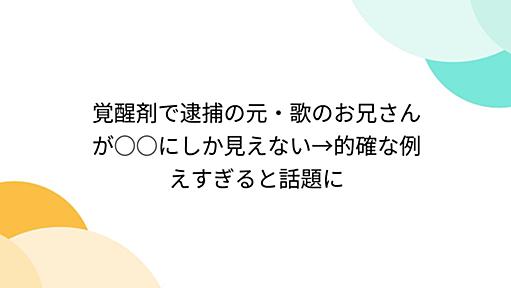 覚醒剤で逮捕の元・歌のお兄さんが○○にしか見えない→的確な例えすぎると話題に