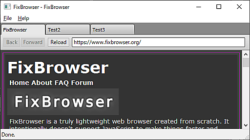 ゼロから作られた超軽量ブラウザ「FixBrowser」のアルファ版公開、JavaScript非対応でリソース消費量を大幅削減