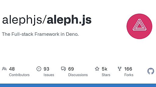 GitHub - alephjs/aleph.js: The Full-stack Framework in Deno.