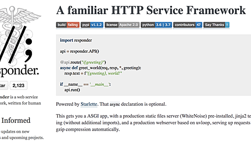 人間のためのイケてるPython WebFramework「responder」、そして作者のKenneth Reitzについて - フリーランチ食べたい