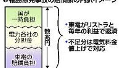 東電の賠償、全国の電気料値上げで…政府・民主容認へ : 痛いニュース(ﾉ∀`)