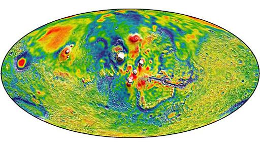 火星の重力マップ公開、驚きの新事実が明るみに