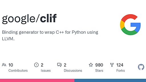 GitHub - google/clif: Binding generator to wrap C++ for Python using LLVM.