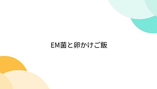 EM菌と卵かけご飯