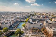 eiffel tower paris new bridge tourists france