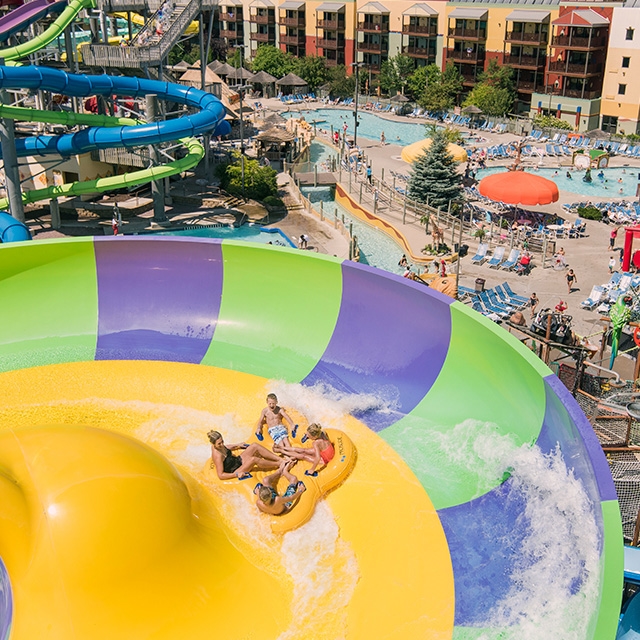 Outdoor Waterslide at Kalahari Resorts